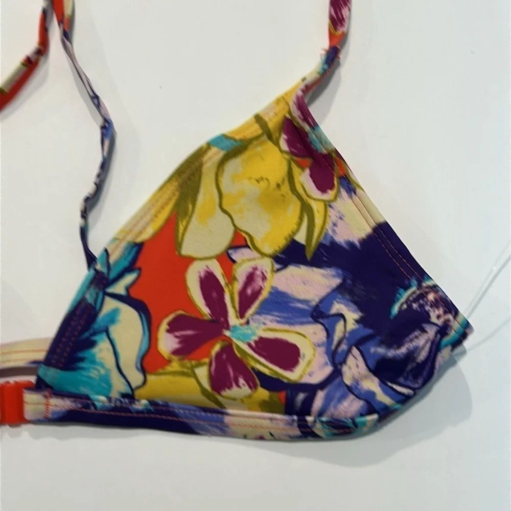 Anthropologie Out From Under size small floral triangle bikini swim top